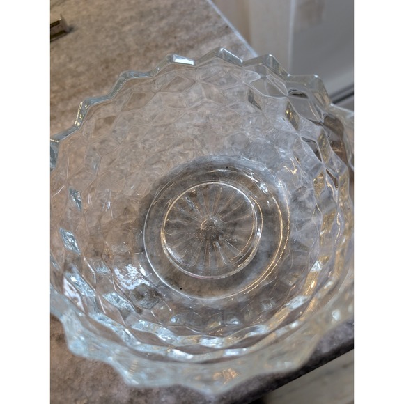Vintage Homco Clear Glass Cubist Candy Dish‎ - Picture 5 of 6